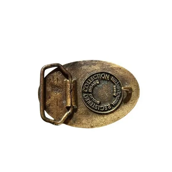 1980 Astro World THUNDER RIVER Heritage Mint LTD Solid Brass Belt Buckle USA - Picture 2 of 4